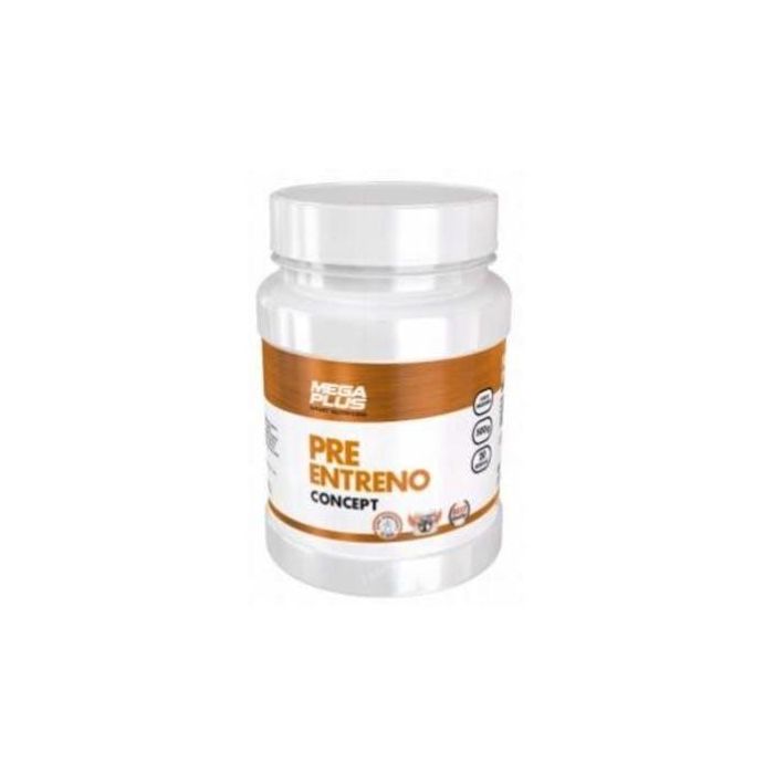 MEGA PLUS Pre Entreno Concept, Polvo 500g para Energía, Fuerza y Resistencia. Con Beta-alanina, L-arginina y Cafeína