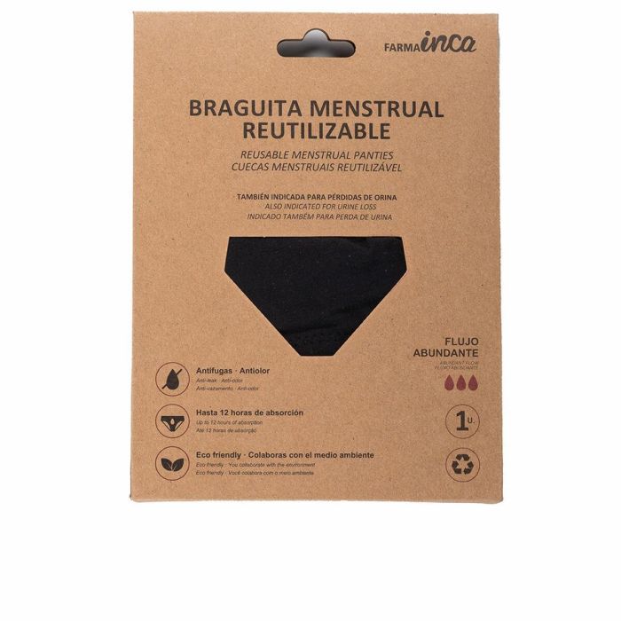 Inca Braguita Menstrual Absorción Super #Negra Talla XL Inca Braguita Menstrual Absorción Super #Negra Talla XL