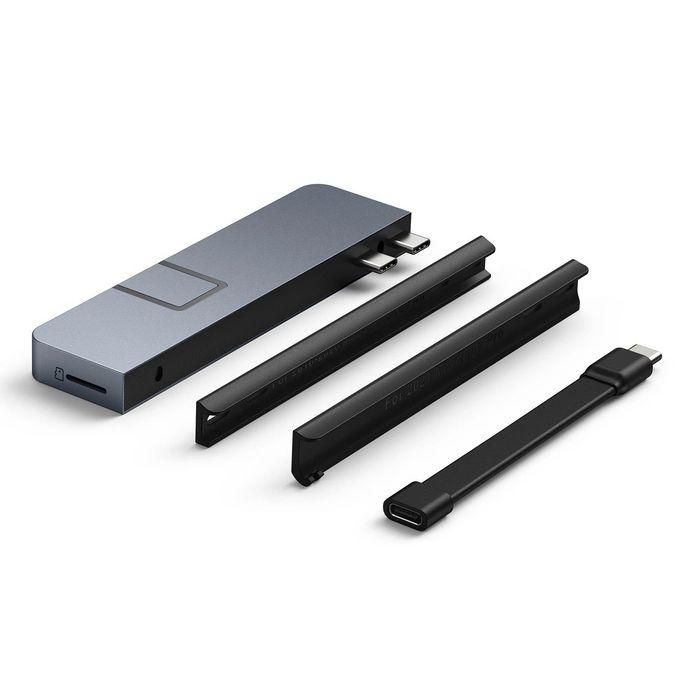 Hyper 1x HDMI, 1x Ethernet Gigabit, 1x 3.5mm, 1x USB-A, 1x USB-C, 1 x Thunderbolt 4, 11.94 x 3.75 x 1.11 cm, grey 6 Hyper 1x HDMI, 1x Ethernet Gigabit, 1x 3.5mm, 1x USB-A, 1x USB-C, 1 x Thunderbolt 4, 11.94 x 3.75 x 1.11 cm, grey 6