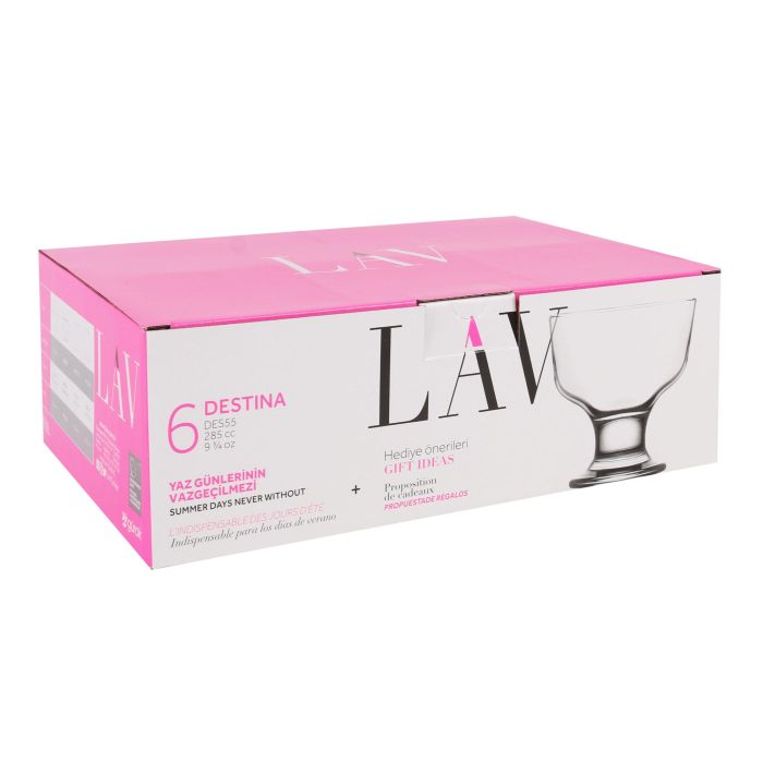 Set de 6 copas para helado 280 cc Lav (4 Cajas) 6 Set de 6 copas para helado 280 cc Lav (4 Cajas) 6