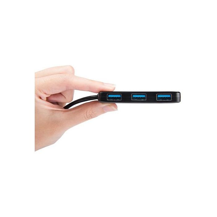Transcend HUB2 Hub USB 3.0 de 4 Puertos, Negro