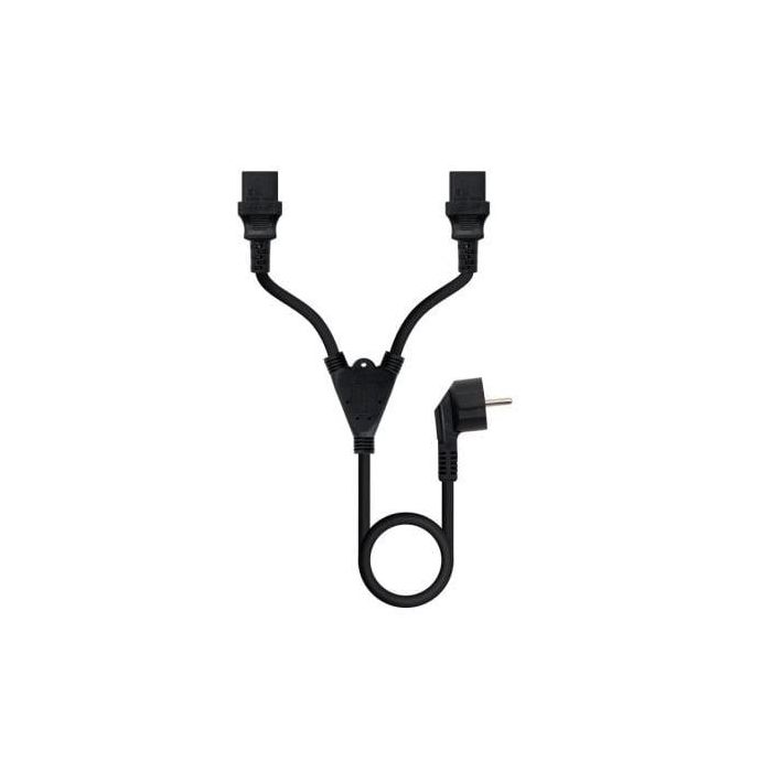 NANOCABLE CABLE ALIMENTACION CEE7/M - 2XC13/H, 1.8 M
