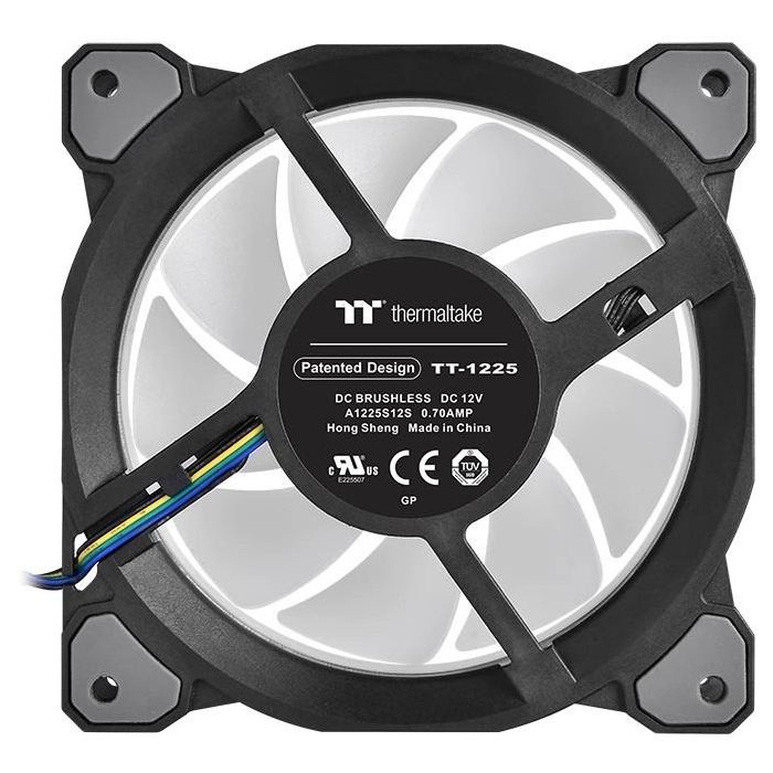 120mm Thermaltake Riing Quad 12 RGB Radiator Fan TT Premium Edition Black 3 Pack 3 120mm Thermaltake Riing Quad 12 RGB Radiator Fan TT Premium Edition Black 3 Pack 3