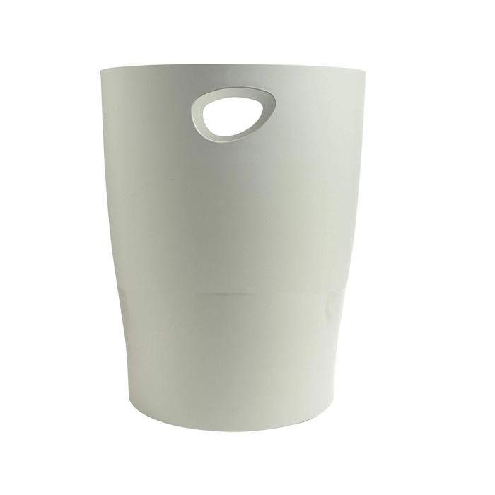 Exacompta Papelera Plástico Gris 15 Litros con Asas Integradas 1