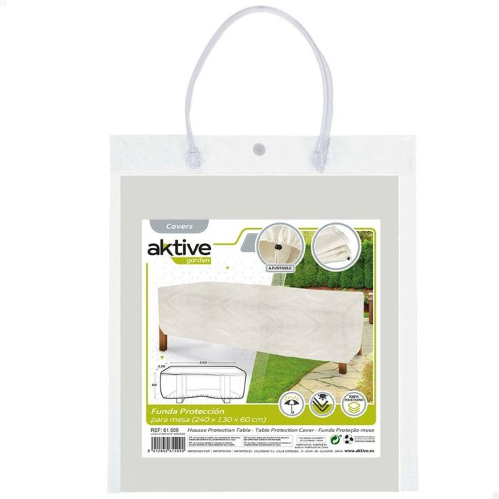 Funda Protectora Aktive Mesas Polietileno 240 x 60 x 130 cm (6 Unidades) 4 Funda Protectora Aktive Mesas Polietileno 240 x 60 x 130 cm (6 Unidades) 4