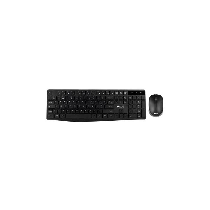 NGS ALLUREKIT Teclado y Ratón Inalámbricos 2.4GHz con Teclas Multimedia, Ratón Óptico 1200 DPI y Diseño Compacto Slim