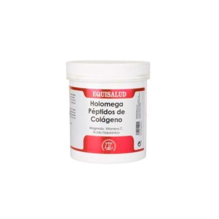 Holomega Péptidos de Colágeno con Vitamina C, Magnesio y Ácido Hialurónico 210g para Huesos, Cartílagos y Piel