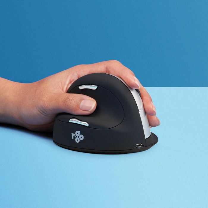 Ratón Ergonómico Óptico R-Go RGOHELELAWL Negro 1 Ratón Ergonómico Óptico R-Go RGOHELELAWL Negro 1