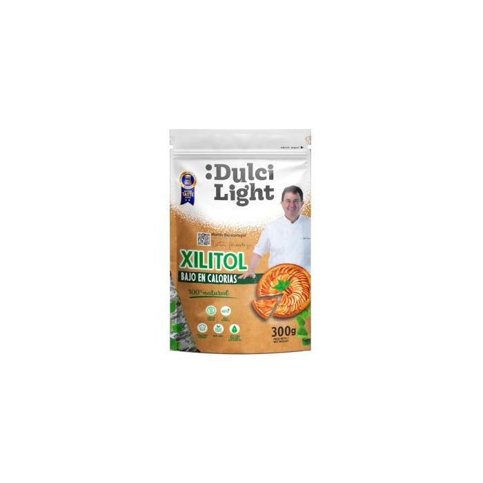 DULCILIGHT Xilitol de Abedul de Finlandia 300g - Edulcorante Natural Bajo en Calorías, Sin Gluten, Vegano, Apto para Diabéticos y Keto