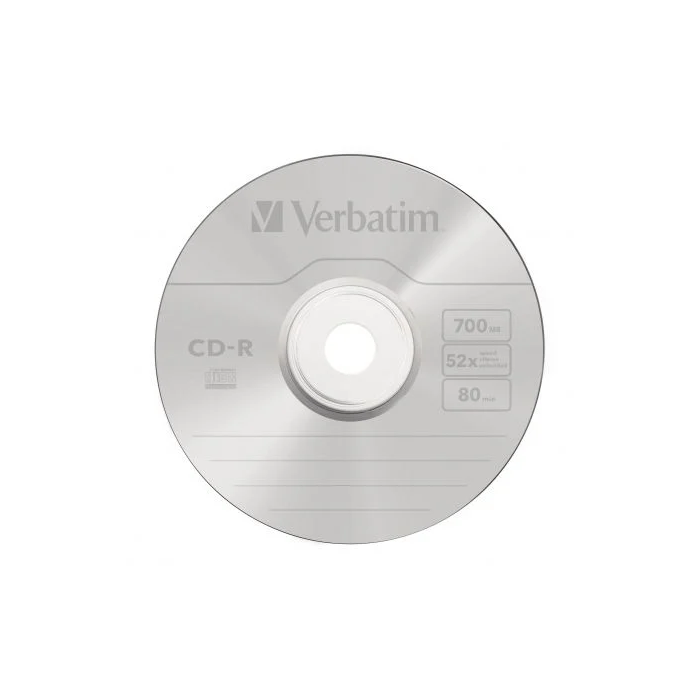 Verbatim CD-R Datalife 52X 700MB Tarrina 100uds Extra Protection 43411 2