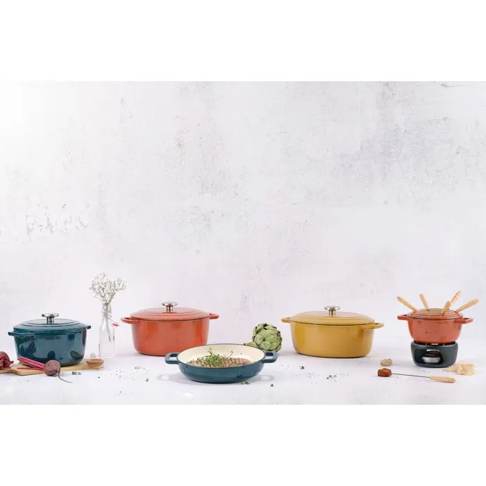 Cosy & Trendy Sartén grill COS5401110058540 Hierro fundido esmaltado Ø28 cm Ámbar Apta para todo tipo de cocinas Inducción 3