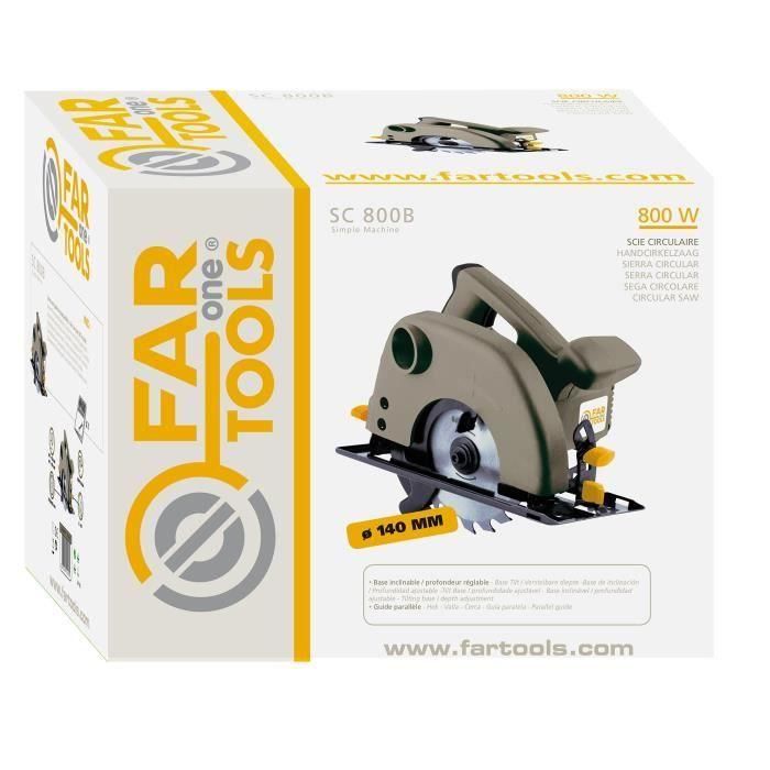 FARTOOLS ONE Sierra circular SC 800B - 800 W - Ø 140 mm 2 FARTOOLS ONE Sierra circular SC 800B - 800 W - Ø 140 mm 2