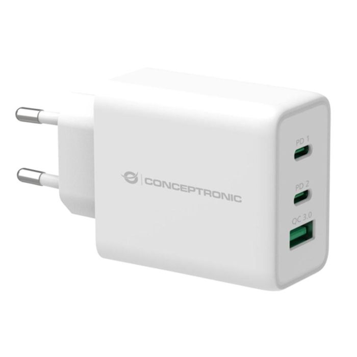 Conceptronic Cargador GaN USB PD 3.0 65W Carga Rápida ALTHEA12W para MacBook, iPhone, Samsung Galaxy 0 Conceptronic Cargador GaN USB PD 3.0 65W Carga Rápida ALTHEA12W para MacBook, iPhone, Samsung Galaxy 0