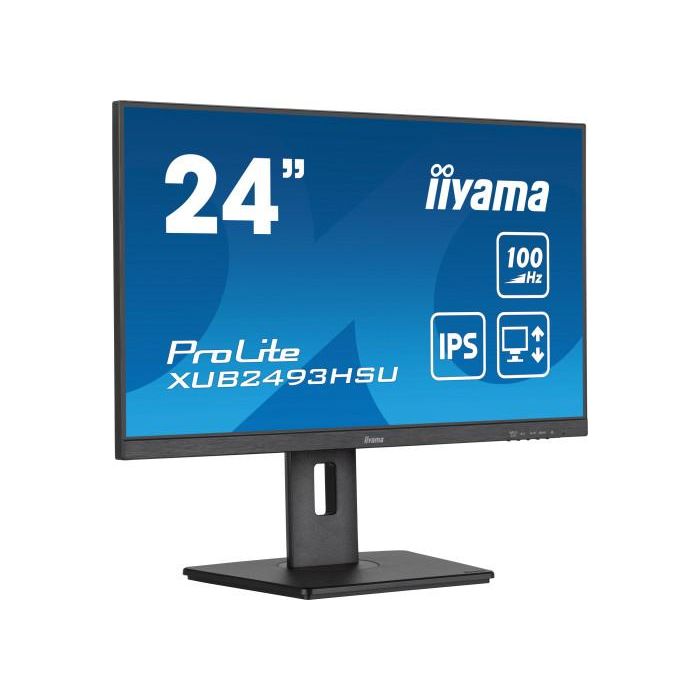 iiyama Monitor ProLite XUB2493HSU-B7 24" FHD IPS 1ms 100Hz HDMI DP Altavoces Pivot Negro 6