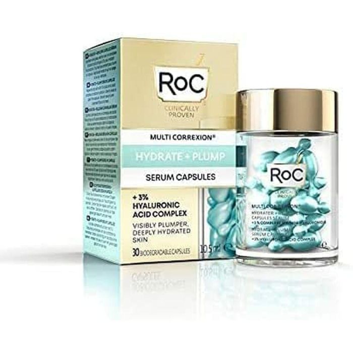 Roc HYDRATE + PLUMP Cápsulas Sérum con Ácido Hialurónico Antiarrugas e Hidratante Antiedad - 30 Unidades 1