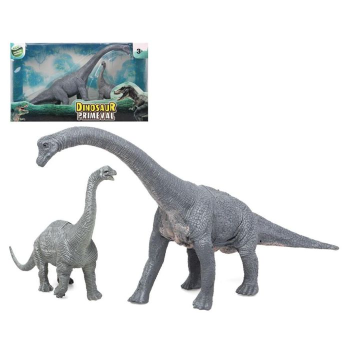 Dinosaurios Dúo Gris 32x18 cm 1 Set 2 Unidades