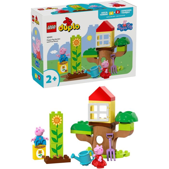 LEGO 10431 Duplo Jardín y Casa del Árbol de Peppa y George Pig – Set de Construcción para Preescolares Actividades al Aire Libre 13