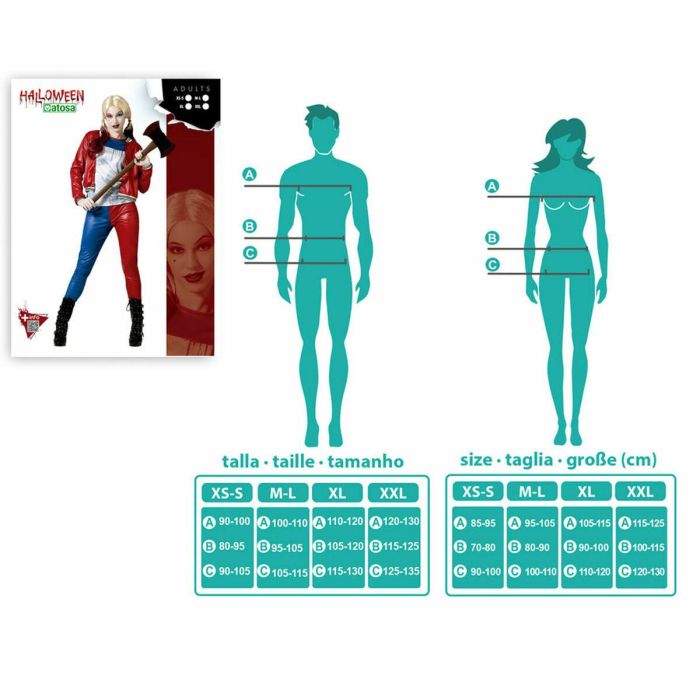 Disfraz para Adultos Arlequín Sangriento Mujer 2 Disfraz para Adultos Arlequín Sangriento Mujer 2
