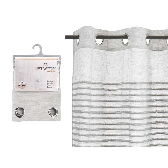 Cortina Rayas Plegadas Gris Claro Giftdecor 34X5CM (6 Unidades) Cortina Rayas Plegadas Gris Claro Giftdecor 34X5CM (6 Unidades)