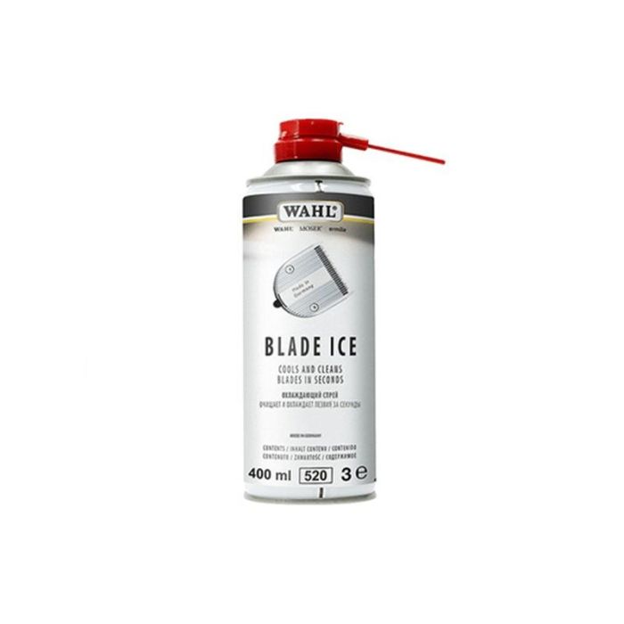 Wahl Blade Ice Spray 4 en 1 para Cuchillas Máquinas - Enfría, Lubrica, Limpia y Previene Corrosión 400ml