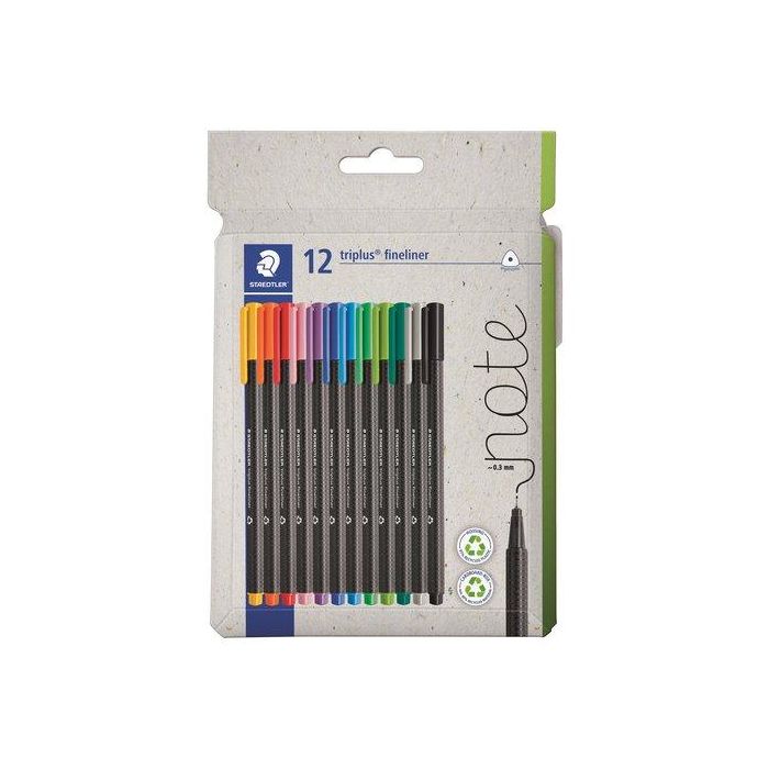 Rotulador Fibra Staedtler 334 Triplus Fineliner Caja De 12 Rotulador Fibra Staedtler 334 Triplus Fineliner Caja De 12