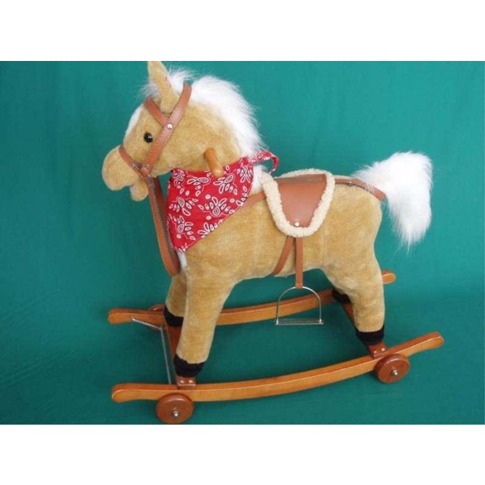 Caballo balancín con ruedas, sonidos y movimiento 77x72 cm - modelos surtidos 1 Caballo balancín con ruedas, sonidos y movimiento 77x72 cm - modelos surtidos 1