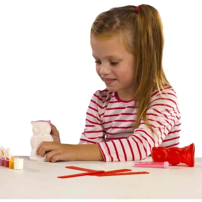 Ses Creative Moldura y Pintura de Búho, Kit Creativo de Yeso para Niños 3