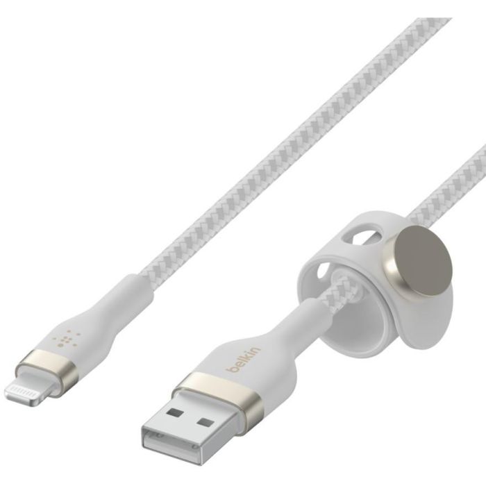 Belkin PRO Flex Cable Lightning/USB-A, Apple Certificado, 3m, blanco 3 Belkin PRO Flex Cable Lightning/USB-A, Apple Certificado, 3m, blanco 3