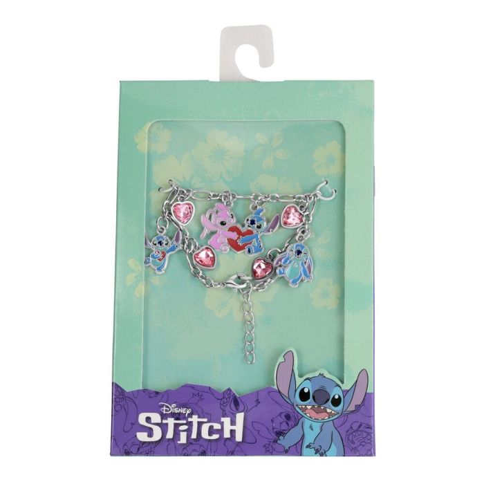 PEERS HARDY Pulsera charm Angel Stitch Disney chapada en oro con colgantes