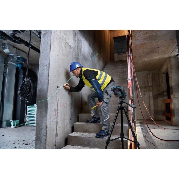 Bosch GCL 2-50 G + RM 10 Láser combinado de líneas y puntos de plomada verdes, alta visibilidad, protección IP64, 15 m de alcance para líneas 15 Bosch GCL 2-50 G + RM 10 Láser combinado de líneas y puntos de plomada verdes, alta visibilidad, protección IP64, 15 m de alcance para líneas 15