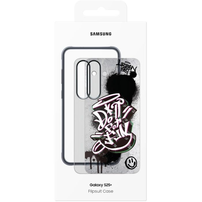 Samsung EF-JS936 Flipsuit Rugged Case para Galaxy S25+, funda protectora anti-caídas y rayones, negro/multicolor 8