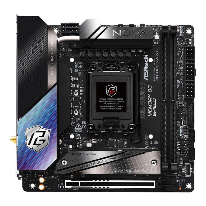 ASRock Z890I NOVA WiFi Placa Base Mini ITX Intel Z890 Socket LGA 1851 DDR5 WiFi 7 Ethernet 5Gb 1