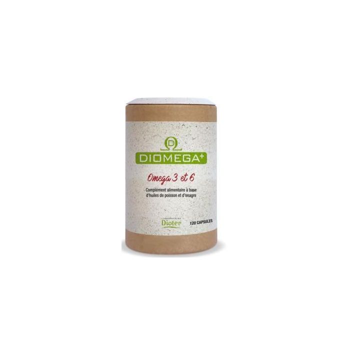 DIOTER Diomega 3-6 120 Cápsulas de Aceite de Pescado y Onagra para la Menopausia