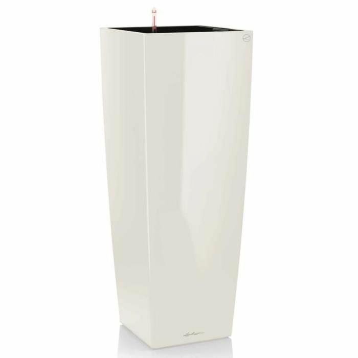 Lechuza LEC4008789182302 Jardinera Cubico Alto 40 TODO EN UNO Blanco brillo 4