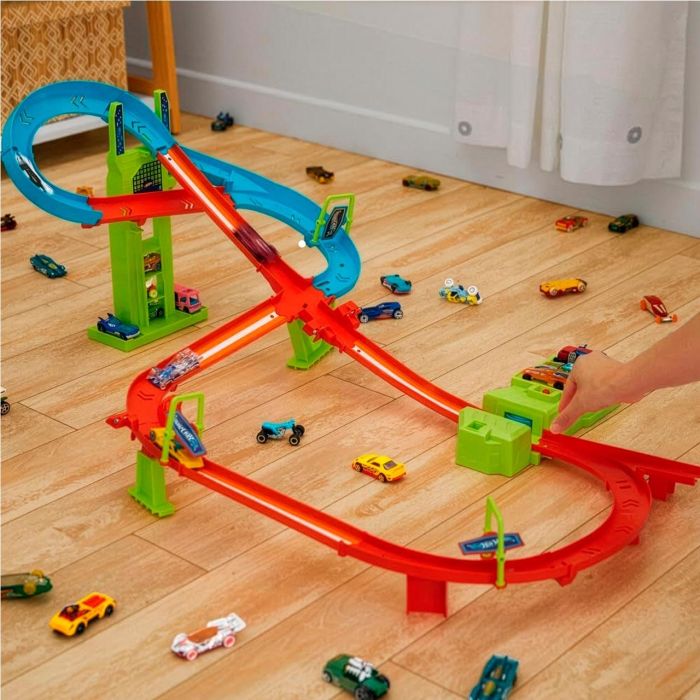 Mattel Hot Wheels Pista Neon Speeders A Toda Velocidad HPC07 Conjunto de Pista Infantil 6