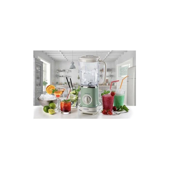 Ariete 568/14 Batidora de Vaso Vintage Verde 1.5L, 6 Cuchillas Acero Inoxidable, Función Pulse 3 Ariete 568/14 Batidora de Vaso Vintage Verde 1.5L, 6 Cuchillas Acero Inoxidable, Función Pulse 3