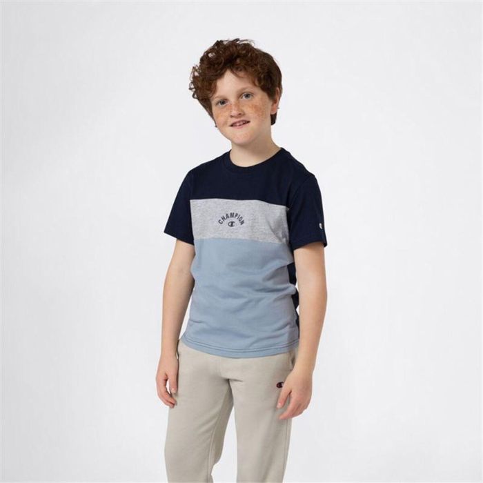 Camiseta de Manga Corta Infantil Champion Icons Plus Azul Azul cielo S 3