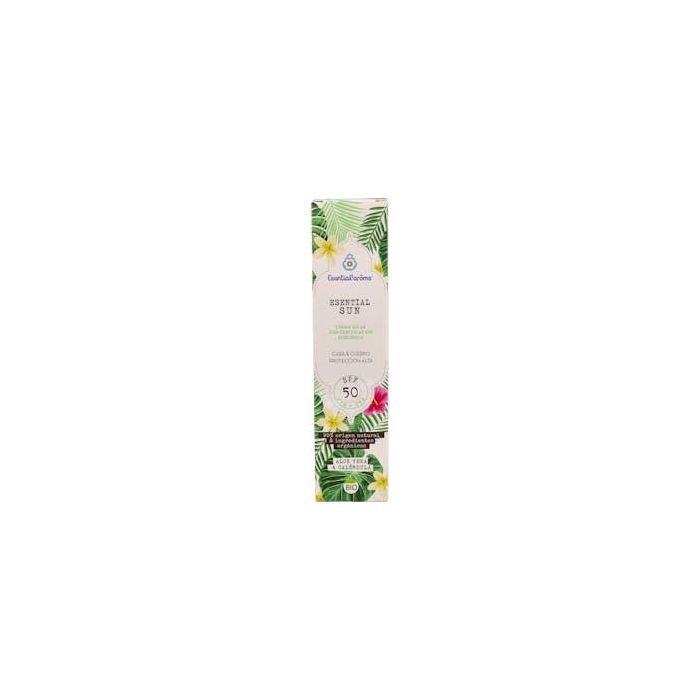 Esential Sun Crema Protectora Solar Bio SPF 50, con Aloe Vera y Caléndula, Certificada Ecológica, 100 ml
