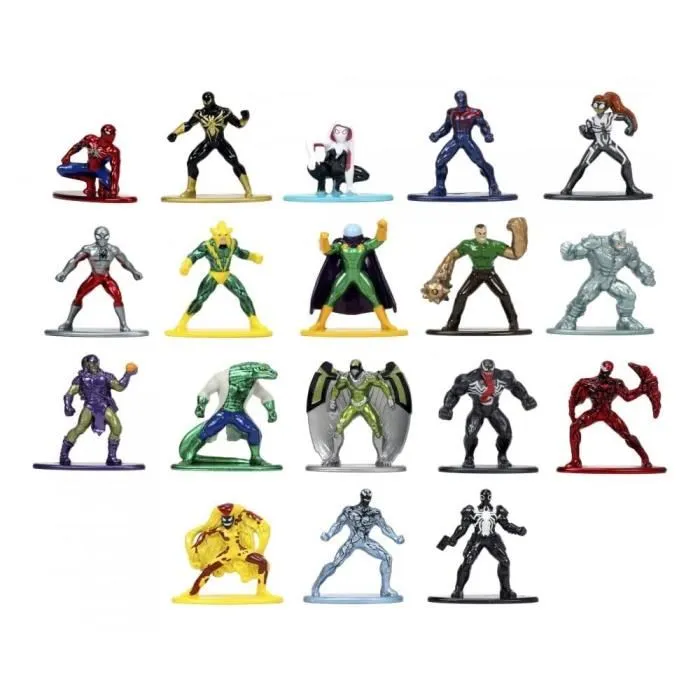 Simba Dickie Group JAD4006333080340 Box Set Spiderman - 18 Figuras de Metal de 4 cm - Personajes del Universo Spiderman 2 Simba Dickie Group JAD4006333080340 Box Set Spiderman - 18 Figuras de Metal de 4 cm - Personajes del Universo Spiderman 2