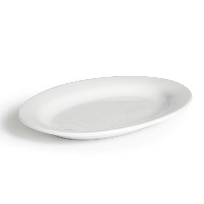 Plato Ovalado Blanco Vessia 17X2CM (24 Unidades) 1 Plato Ovalado Blanco Vessia 17X2CM (24 Unidades) 1