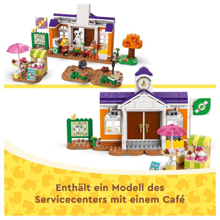 Lego Animal Crossing 77052 Kéké en la Plaza Juguete para Construir con Cafetería