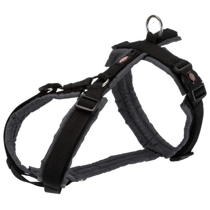 TRIXIE Arnés de trekking Premium - S: 3644 cm - 15mm - Negro y gris grafito 1 TRIXIE Arnés de trekking Premium - S: 3644 cm - 15mm - Negro y gris grafito 1
