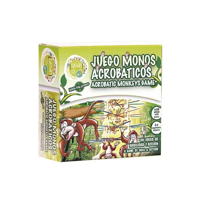 Tachan Yz8Yz12495 707-7 Juego de Mesa Monos Acrobáticos, Habilidad y Estrategia para Niños +3 años. Evita que los Monitos Caigan