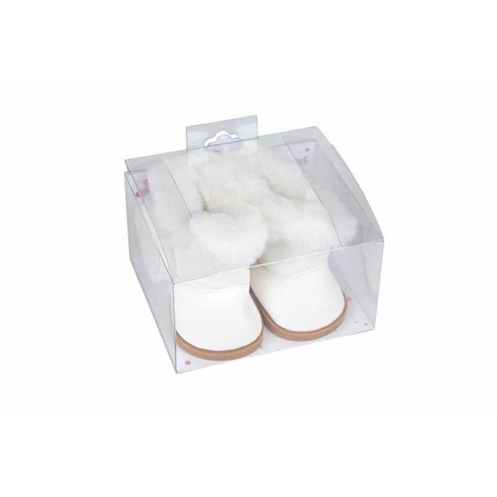 Set botas blancas con pelo para muñecos de 40 cm 3