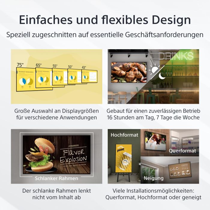 Sony FW-43EZ20L Pantalla Profesional LED 43" (109.2 cm) 4K UHD para Señalización Digital 16/7 con Android y WiFi 10