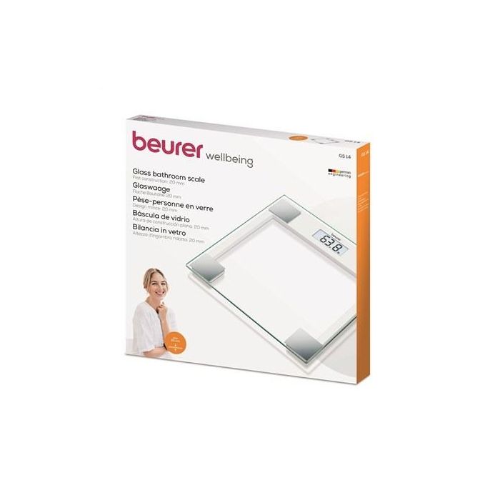 Báscula Digital Blanca De Vidrio BEURER GS-14 2 Báscula Digital Blanca De Vidrio BEURER GS-14 2