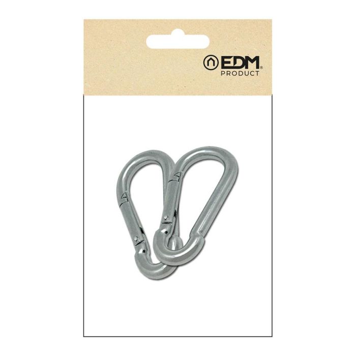 Edm Mosquetón bombero msq01 acero galvanizado 6 x 60 mm 2 unidades 2 Edm Mosquetón bombero msq01 acero galvanizado 6 x 60 mm 2 unidades 2