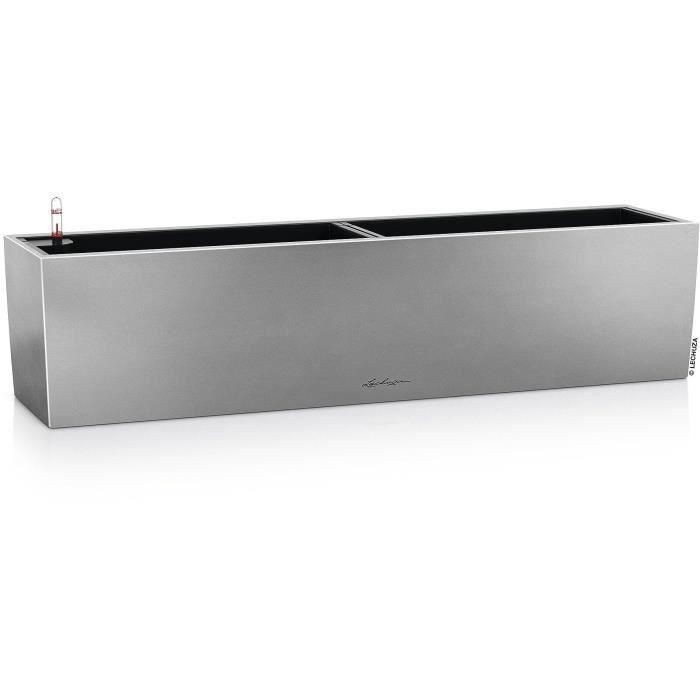 LECHUZA Macetero Balconera Steel 80, gris perla satinado LECHUZA Macetero Balconera Steel 80, gris perla satinado