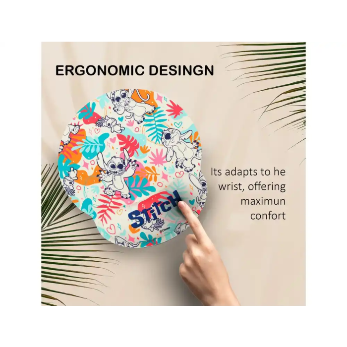 Wondee Alfombrilla Ratón Lilo & Stitch Ergonómica con Reposamuñecas de Gel Antideslizante 250x20x230 mm 4