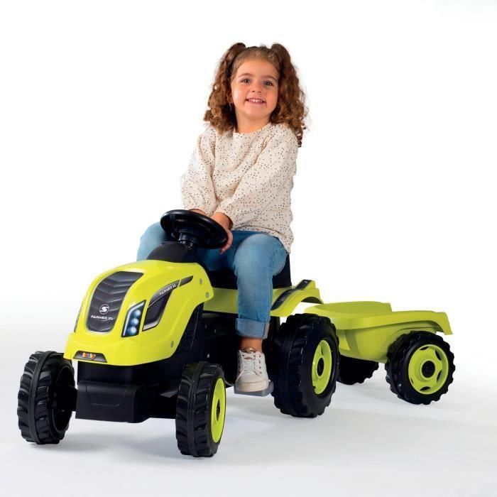 Smoby Farmer XL Pedal Tractor + Trailer - Verde 3 Smoby Farmer XL Pedal Tractor + Trailer - Verde 3